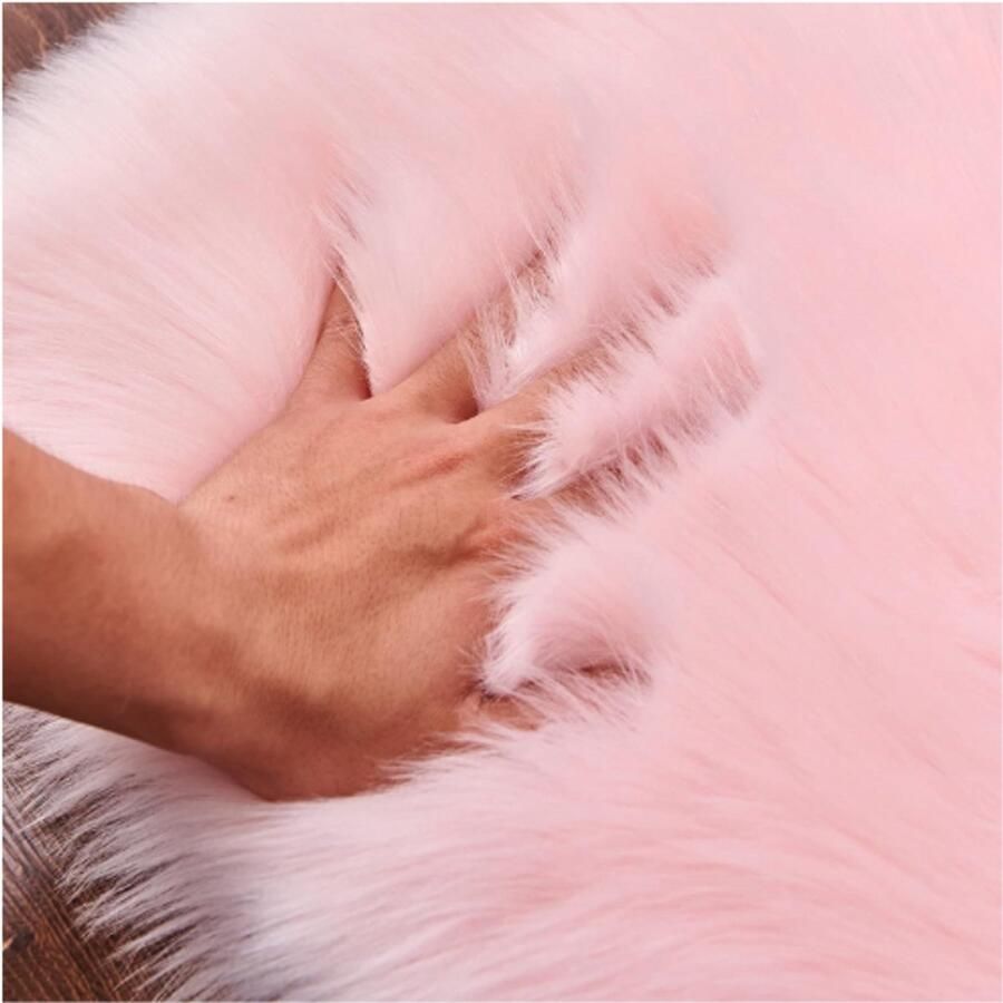 BOG Imitatie-Schapenvacht Tapijtje Pluizig Vloerkleed voor een Gezellige Woon- of Slaapkamer Zacht en Comfortabel