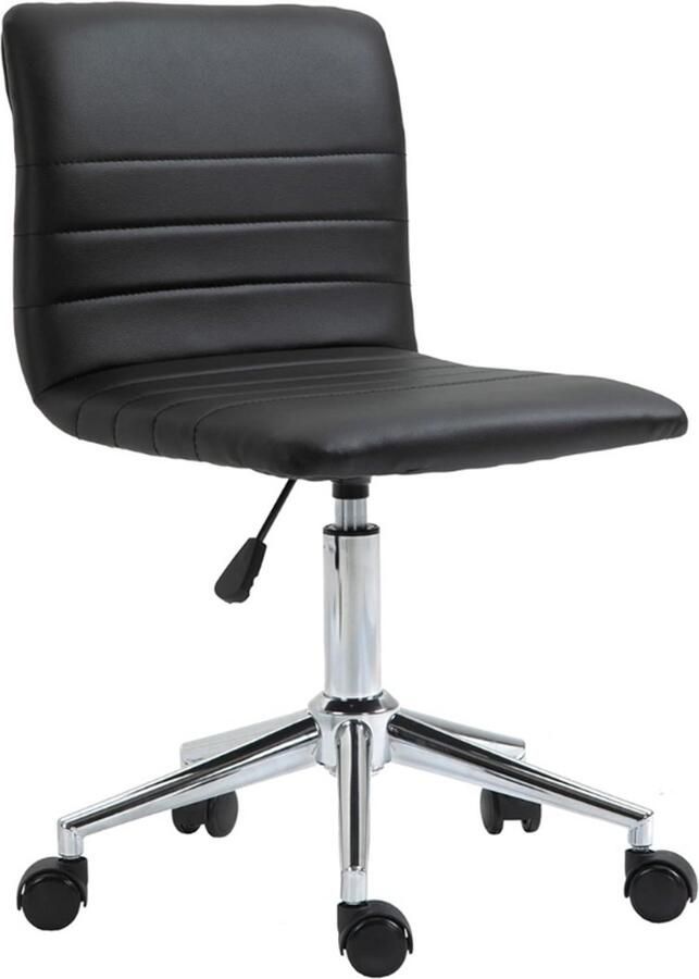 BOG Kinder Bureaustoel Draaistoel Voor Kinderen Bureau Stoel Met Kunstleren Bekleding Comfortabele Kinderstoel Zwart