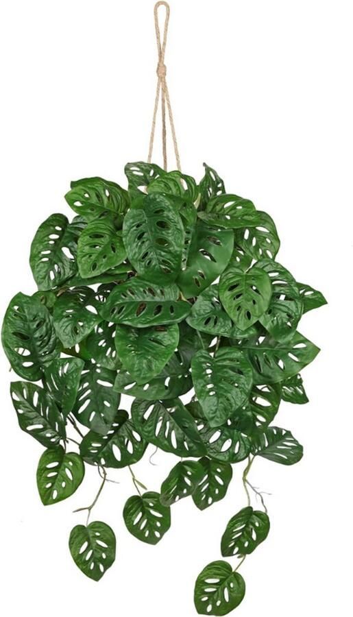 BOG Kunstplant Monstera 20 Cm Kunsthangplant In Pot Decoratieve Kunstplanten Voor Tafel Woonkamer Badkamer Slaapkamer Plank Groen Blad Tropische Bladeren
