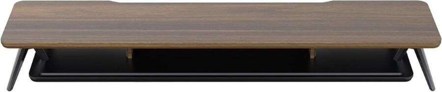 BOG Monitorstandaard Riser Grote Computerstandaard Met Telefoon En Tablet Houder 2 Laags Bureau Organizer 108x23 5x14 5 Cm Draagvermogen 50 Kg Bruin