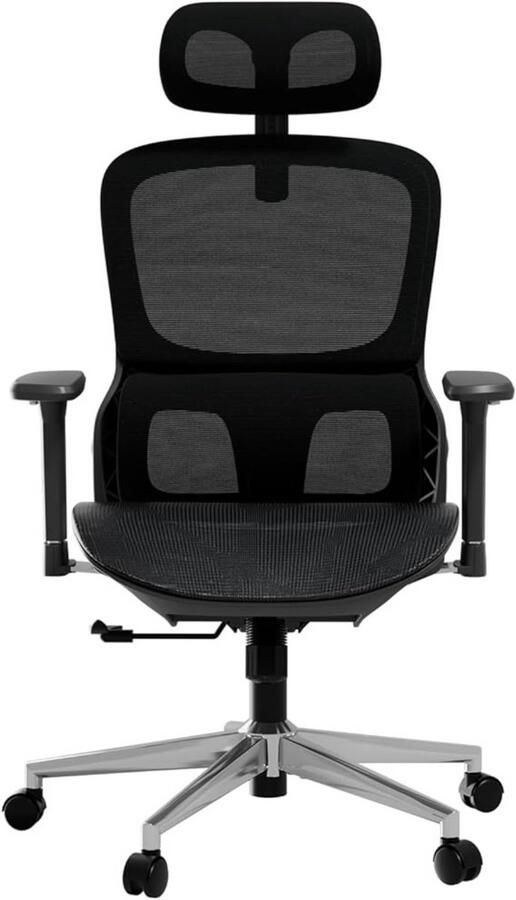 BOG P2 Ergonomische Bureaustoel – 3D Lendensteun- 360° Verstelbare Armleuningen & Hoofdsteun – Ademend Mesh – Traploos Kantelbaar Tot 135° – Zwart