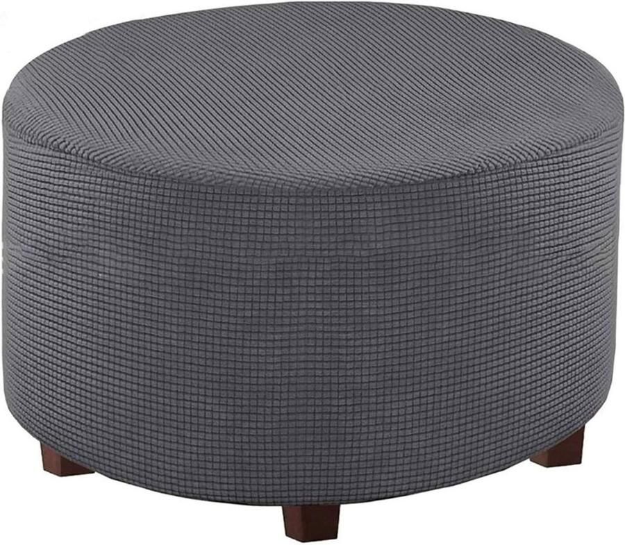 BOG Ronde Ottomaanse Hoezen Slipcover Poef Cover Kruk Cover Duurzame Polyester Woonkamer Slaapkamer Decoratie