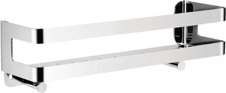 BOG Rvs Doucheplank Wandrek Met Haken Badkamer Organizer Keukenrek Toiletrek Hotel Accessoire Zilver 30cm