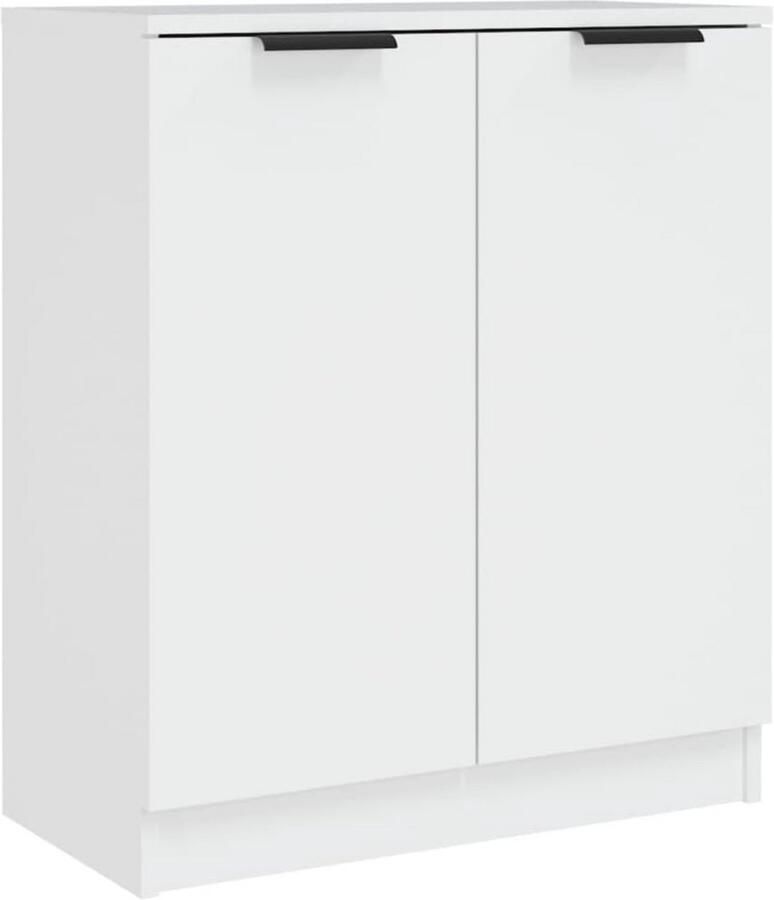 BOG Stijlvol Wit Dressoir 60x30x70 Cm – Veelzijdige Houten Opbergkast Voor Woonkamer- Hal of Slaapkamer