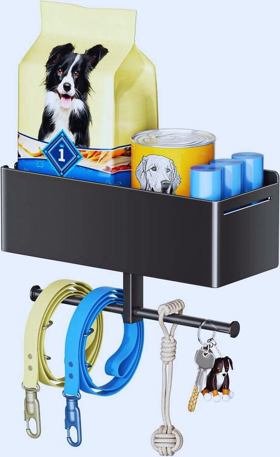 BOG Stijlvolle Hondengarderobe Met Plank – Wandhouder Voor Hondenriemen Speelgoed En Accessoires