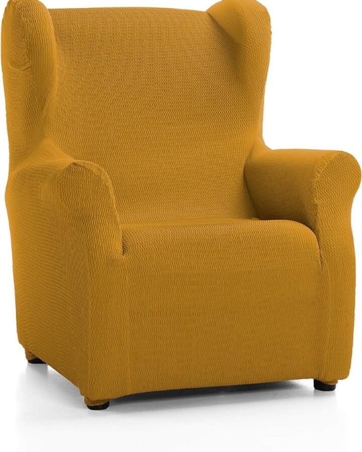 BOG Tunez Fauteuilhoes Oorfauteuil Hoes Mosterdkleur Elastische Stoelhoes Voor Oorfauteuil