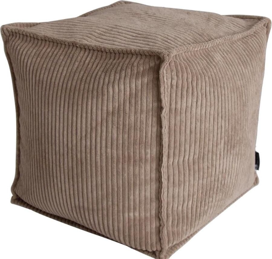 BOG Vierkante Poefhoes Van Corduroy Ongevulde Opbergpoef Hoes Superzachte Voetenbank Of Kruk Voor Woonkamer Slaapkamer Binnen En Buiten Koffie