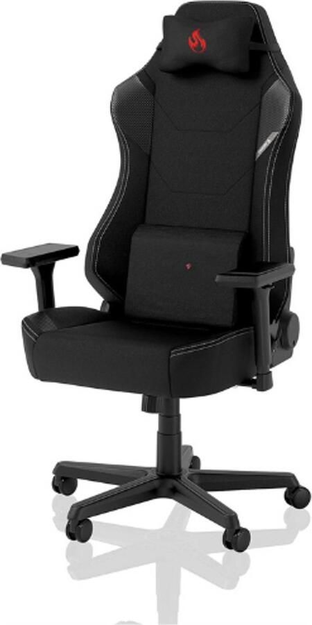 BOG X1000 Gaming Stoel Zwarte Bureaustoel Met Stoffen Bekleding Ergonomische Gamingstoel Maximaal 135 Kg Draagvermogen Verstelbare Hoogte En Rugleuning