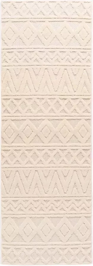 Boho&me Balkonkleed ruiten Verano wit 80x200 cm Wit