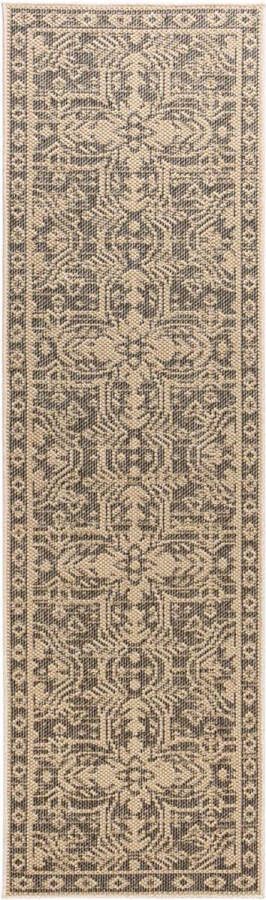 Boho&me Balkonkleed Sunny Oriental beige|zwart 66x230 cm