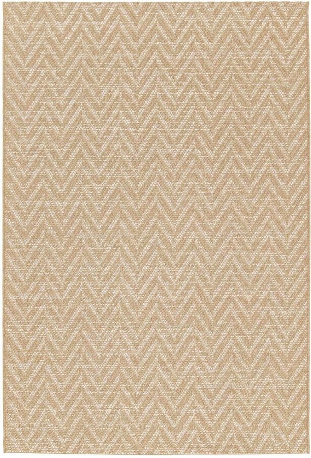 Boho&me Buitenkleed zig-zag Corde Chevron naturel wit 200x290 cm