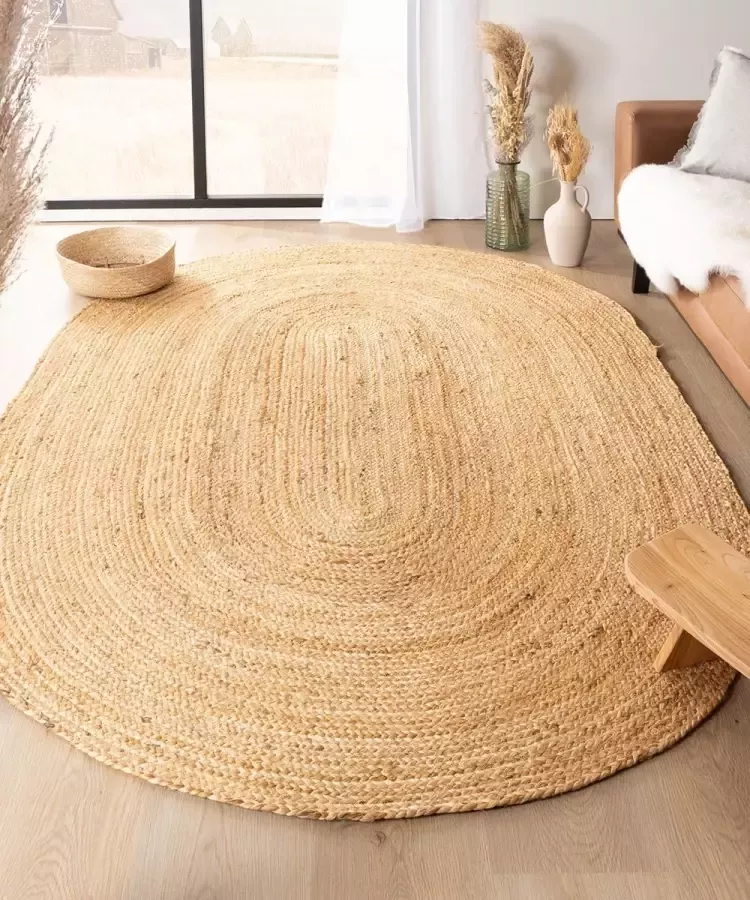 Folkways Jute vloerkleed ovaal Boho & me naturel 122x183 cm - Foto 2