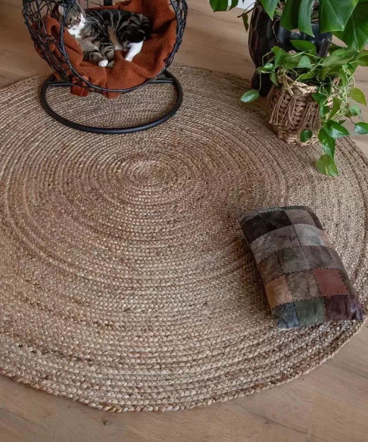 Boho&me Jute vloerkleed rond Boho & me naturel 280 cm rond