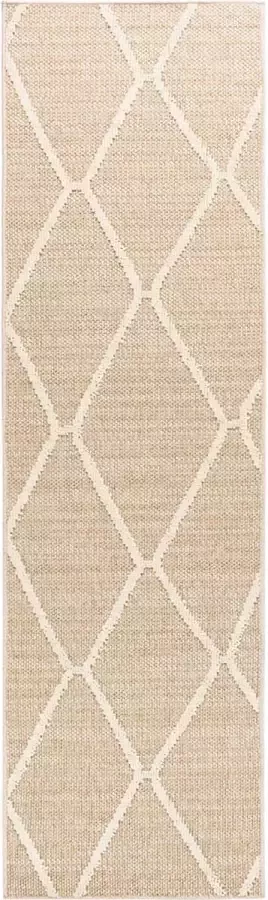 Boho&me Jute balkonkleed Lazo Diamond beige 80x200 cm