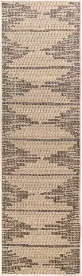 Boho&me Jute balkonkleed Sunny Grotto beige|zwart 66x230 cm