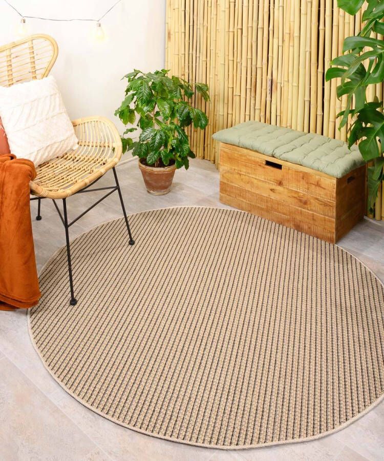 Boho&me Rond jute buitenkleed Sunny beige 300 cm rond