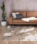 Boho&me Vierkant hoogpolig vloerkleed Marble Artisan beige 160x160 cm - Thumbnail 2