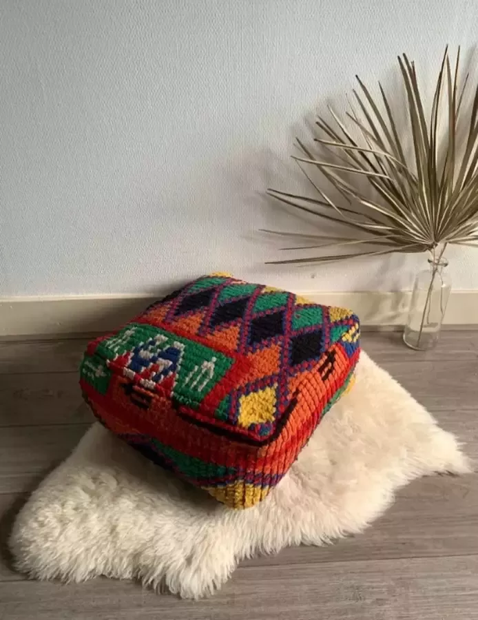 Boho-Wonen Cactus zijde kussen Sabra silk handgemaakte sierkussen 50x50cm - Foto 2