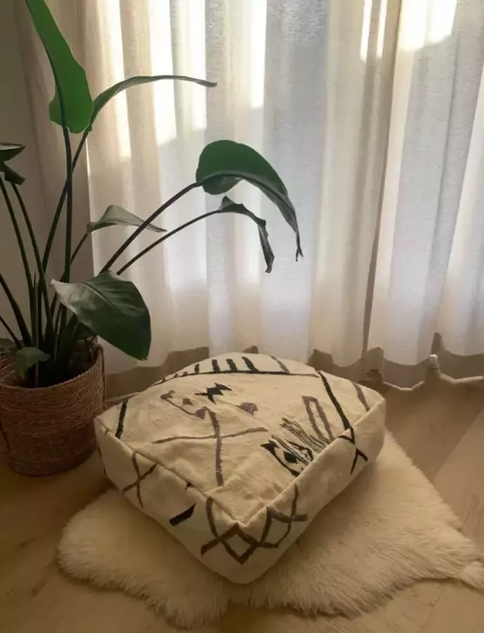 Boho-Wonen Cactus zijde kussen Sabra silk handgemaakte sierkussen - Foto 2