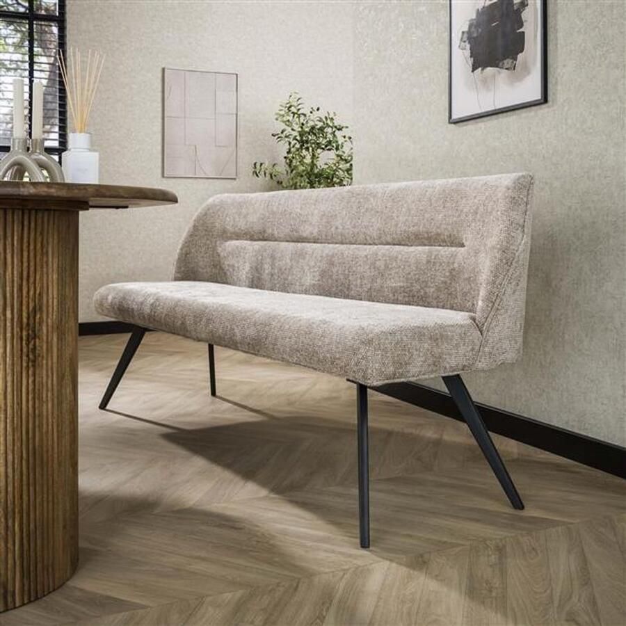 Bold Living Eetkamerbank Lia Stof Beige