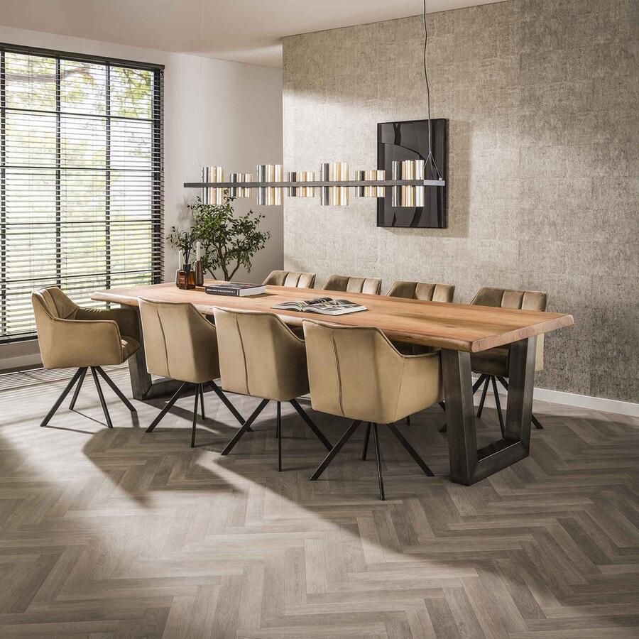 Bold Living Eetkamertafel Durham Naturel Acaciahout