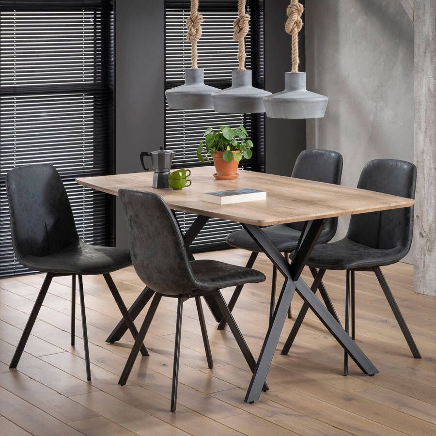 Bold Living Eetkamertafel Rye Antiek Eiken