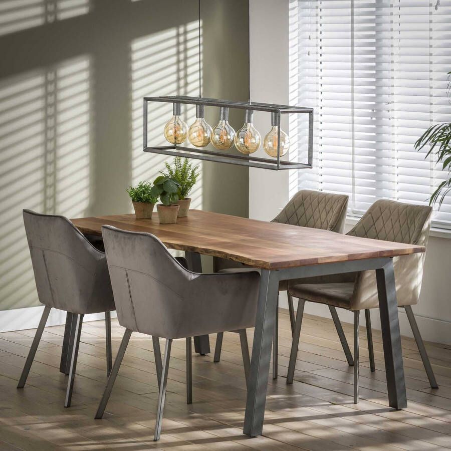 Bold Living Eetkamertafel York Naturel Acaciahout