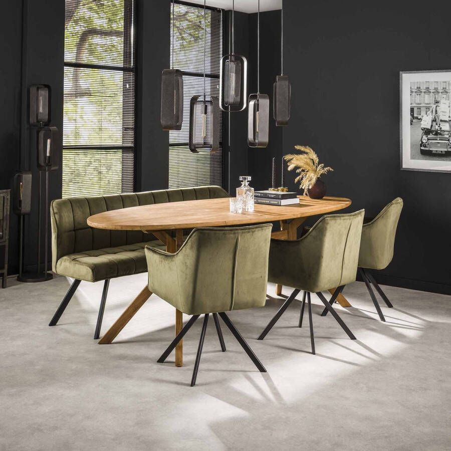 Bold Living Eettafel Londen Naturel Teakhout