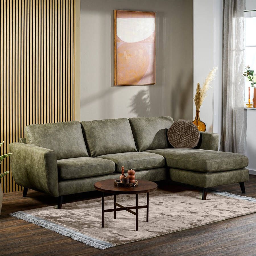 Bold Living Hoekbank Manson Groen Savannah Longchair L+R
