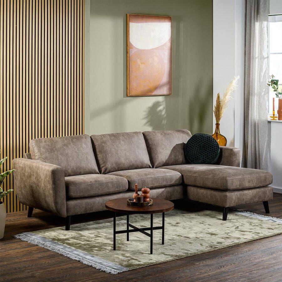 Bold Living Hoekbank Manson Taupe Savannah Longchair L+R