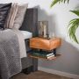 Bold Living Nachtkastje Shelve 1 Lade Naturel Massief Acacia - Thumbnail 2