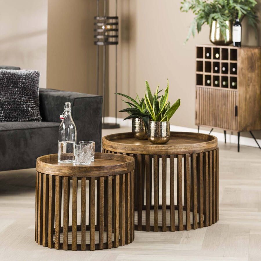 Bold Living Salontafel Set Tweak Naturel Mangohout