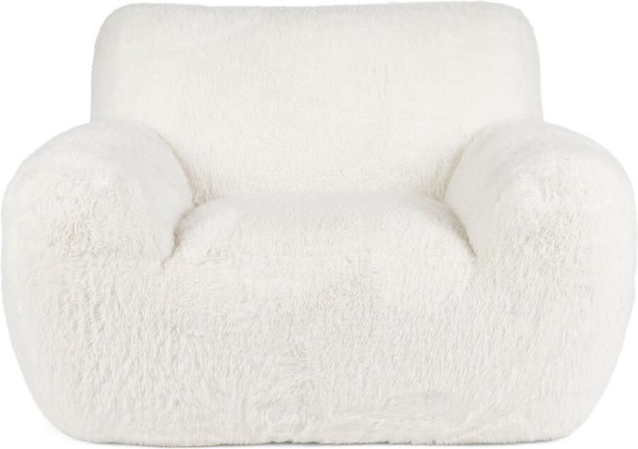 Bold Monkey Cuddle the Yeti Fauteuil| Loungestoel Pluche Wit