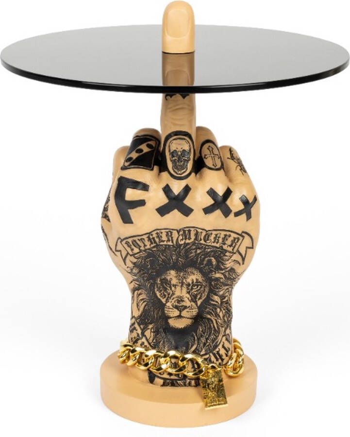 Bold Monkey Fother Mucker Side Table Lion