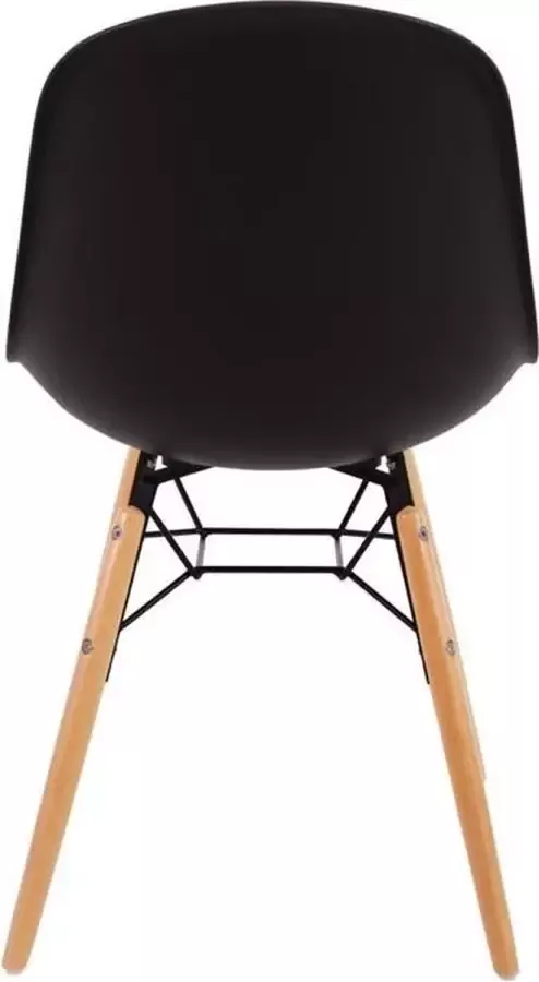 Bolero Arlo polypropyleen stoelen met houten poten grijs