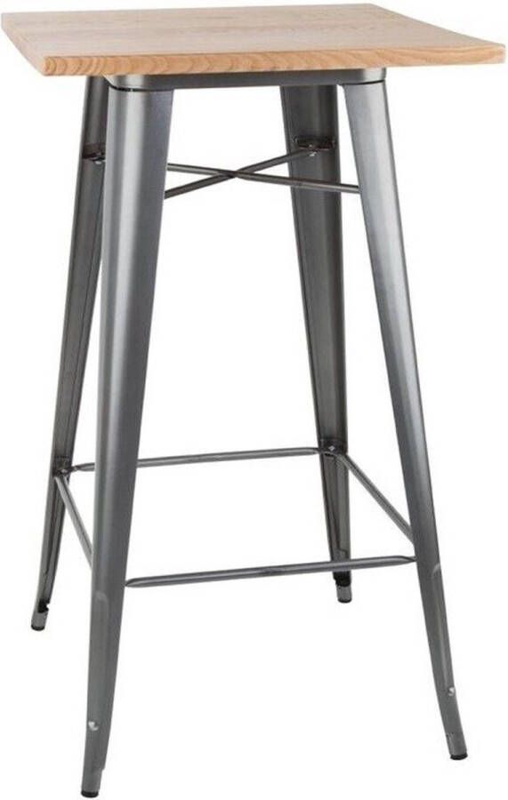 Bolero Bistro Bartafel Met Houten Blad Grijs FB596