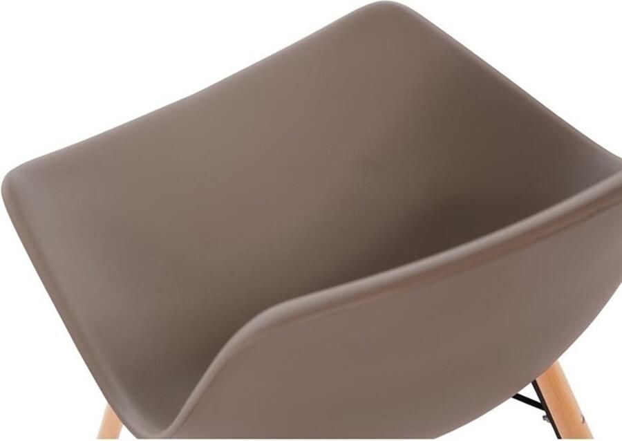 Bolero Arlo polypropyleen stoelen met houten poten bruin eetkamerstoel