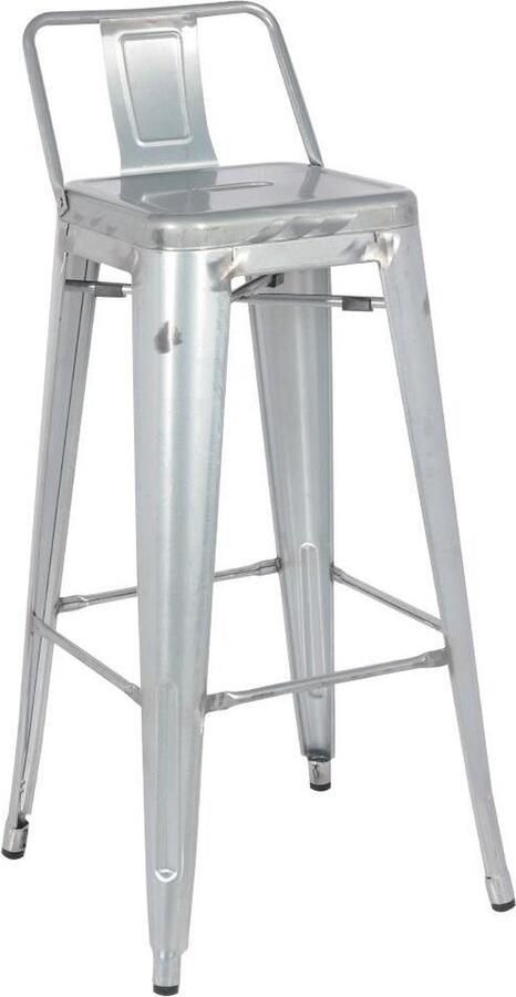 Bolero Bistro Hoge Kruk van Staal met Rugleuning (4 Stuks) DL877