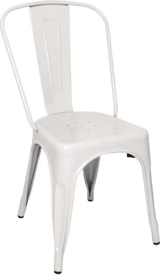 Bolero Bistro Stalen Bijzetstoel Wit (4 Stuks) GL332