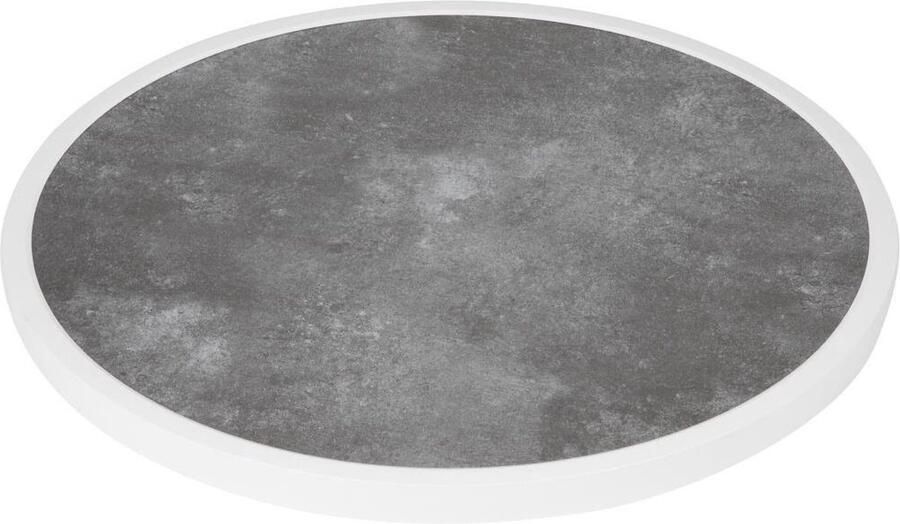 Bolero Rond Tafelblad van Glasvezel Donker Steeneffect 580 Mm DL488