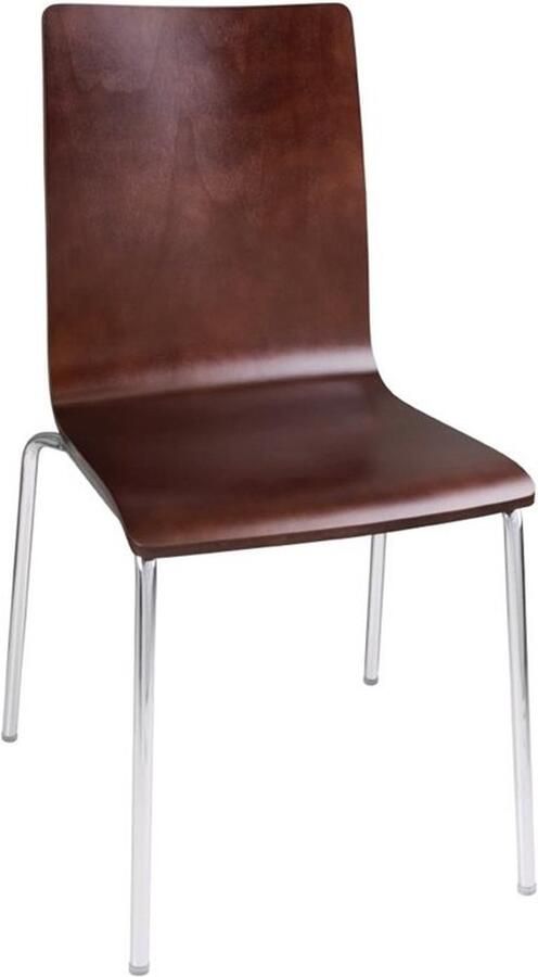 Bolero Stoel met Vierkante Rug Noten ( Set van 4 )