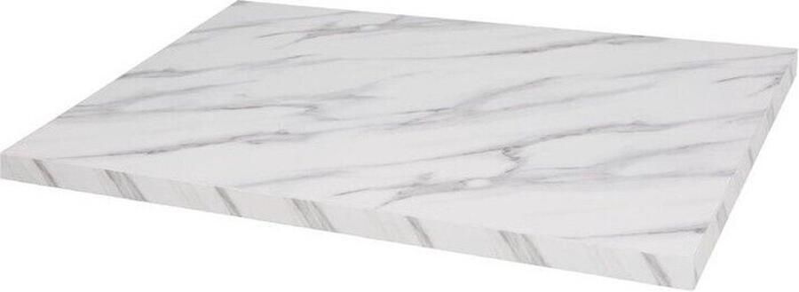 Bolero Voorgeboord Rechthoekig Tafelblad met Marmereffect 700 Mm DT447