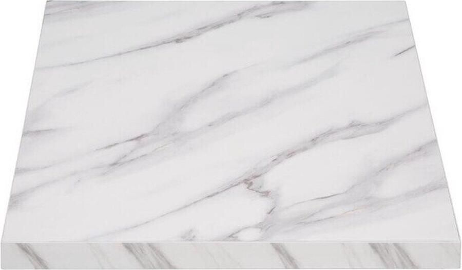 Bolero Voorgeboord Vierkant Tafelblad met Marmereffect 600 Mm DT444
