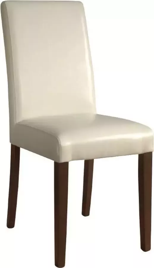 Bolero kunstlederen stoel crème 2 stuks