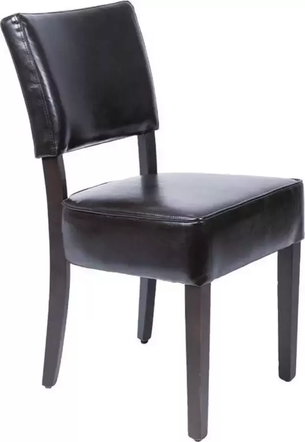 Bolero Kunstlederen Stoel Donkerbruin ( Set van 2 )