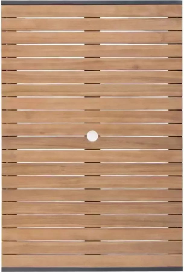Bolero Rechthoekige Stalen En Acaciahouten Tafel 120x80cm DS153 Horeca & Professioneel