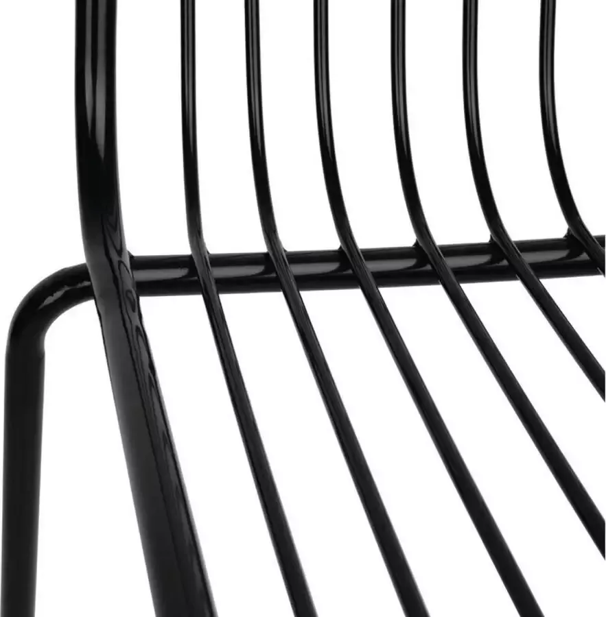 Bolero RVS Barkruk Zwart (4 Stuks) FB875 Horeca & Professioneel