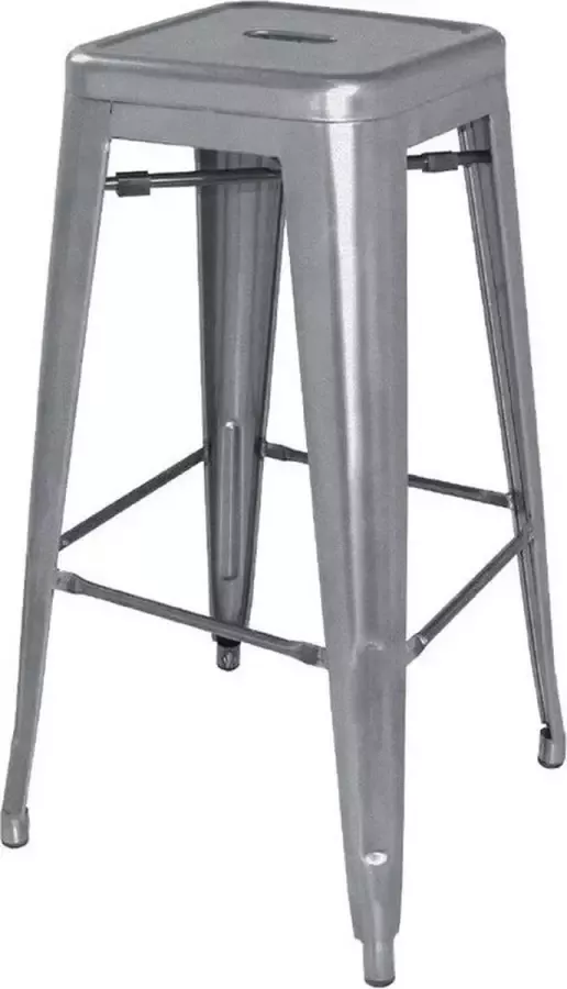 Bolero Stalen Bistro Barkruk Grijs (4 Stuks) DM934 Horeca & Professioneel