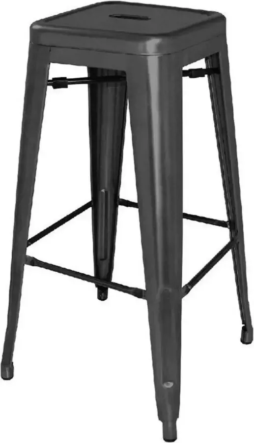 Bolero Stalen Bistro Barkruk Zwart (4 Stuks) DL881 Horeca & Professioneel