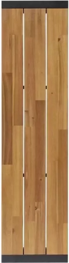 Bolero Stalen En Acaciahouten Industriële Banken 160cm DS158 Horeca & Professioneel